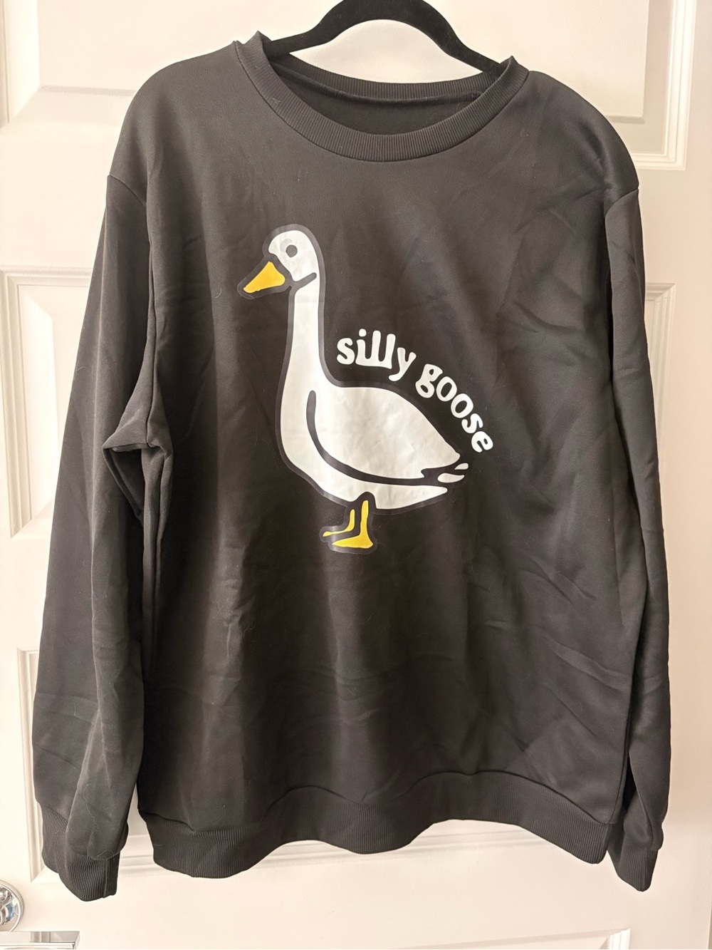 Black Silly Goose Fleece Sweatshirt Size XL NWOT
